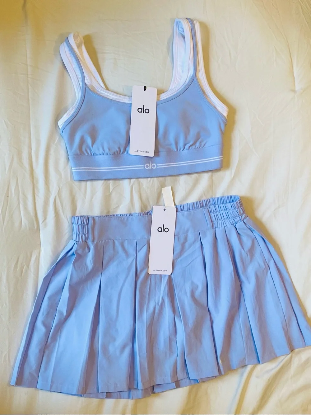 ALO Yoga : Rally Tennis Skirt . Size. M. Color Light Provence Blue